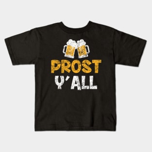 Oktoberfest Prost Y'All Ger Cheers October Fest Kids T-Shirt